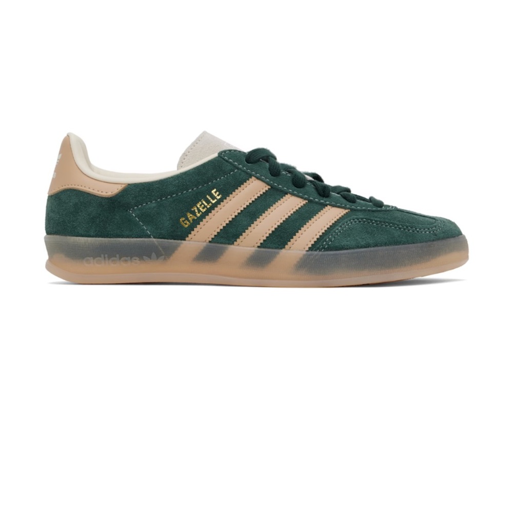 Adidas Gazelle Forest Green and Beige Sneakers